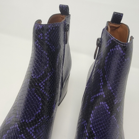 FRANCO SARTO Darona western boot purple snakeskin violet women's size 7.5 - Picture 9 of 14
